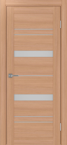 Дверь межкомнатная Оптима Порте Турин 562.12, цвет темный ясень, экошпон, стекло мателюкс