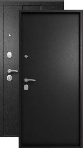 Термодверь входная Мегатрон Теплеон Термо-5, 1 замок, 1,2 мм металл, (черный букле+черный букле)